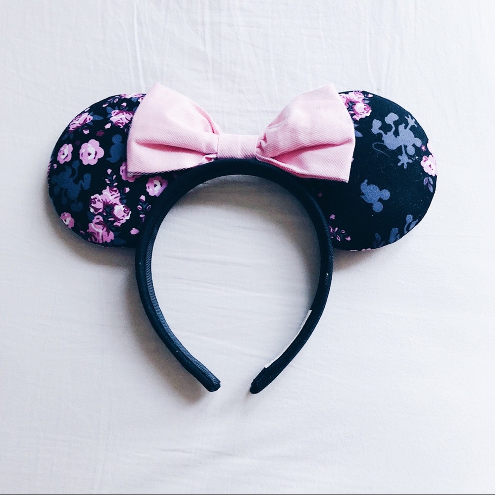 custom hidden mickey floral minnie mouse ears